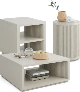 Eastchester White 3 Pc Table Set