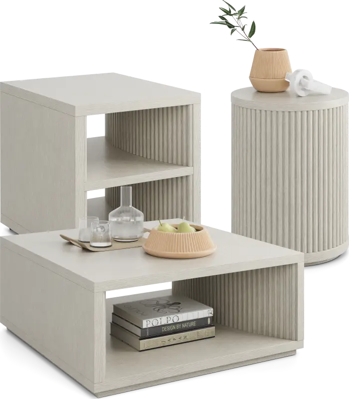 Eastchester White 3 Pc Table Set