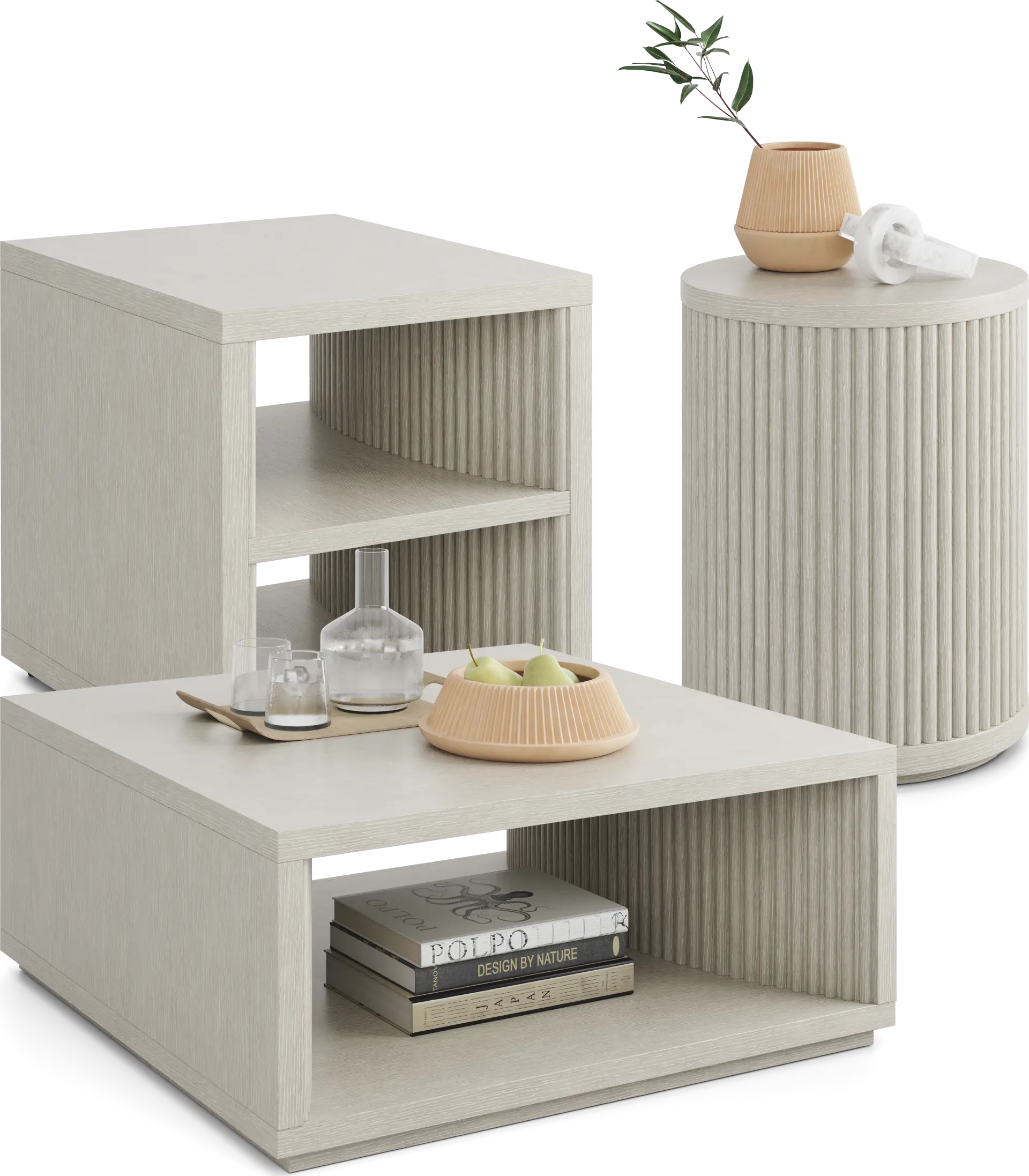 Eastchester White 3 Pc Table Set