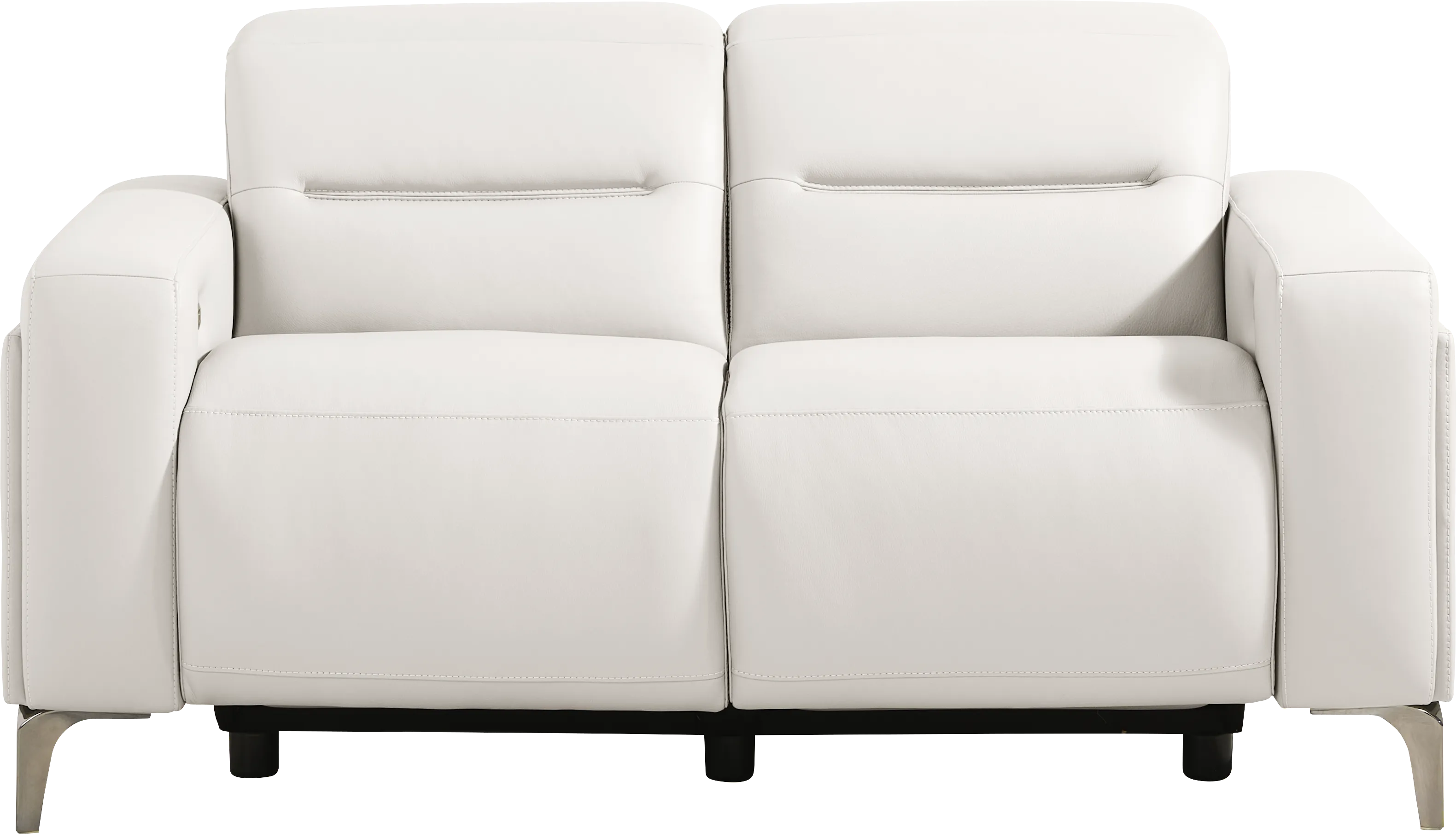 Amalfi White Leather 9 Pc Dual Power Reclining Living Room - Thumbnail - Image 10