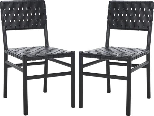 Stelbury Black Side Chairs, Set of 2