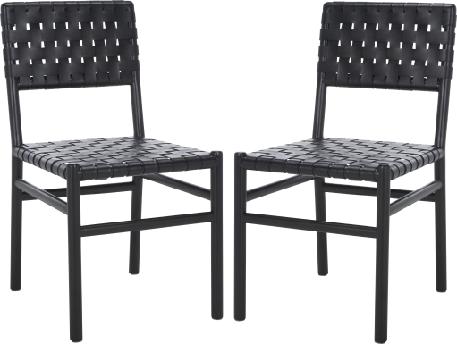 Stelbury Black Side Chairs, Set of 2