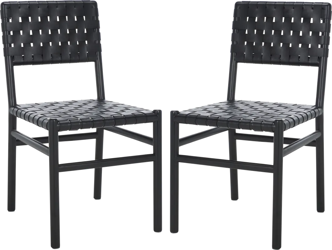 Stelbury Black Side Chairs, Set of 2