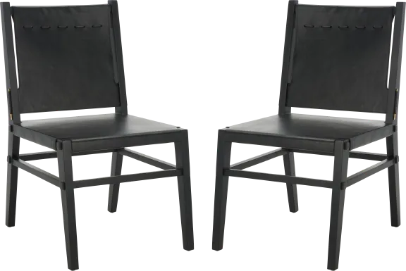 Stetsen Black Side Chairs, Set of 2