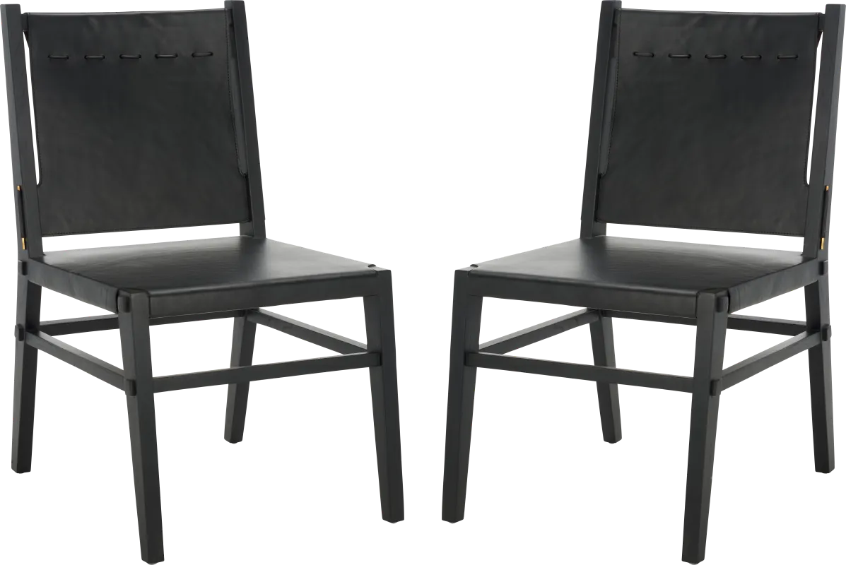 Stetsen Black Side Chairs, Set of 2
