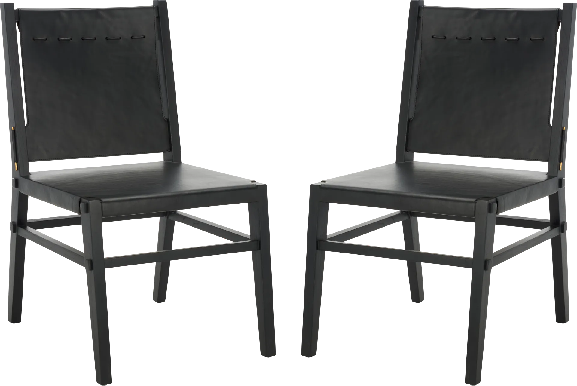 Stetsen Black Side Chairs, Set of 2 - Image 1