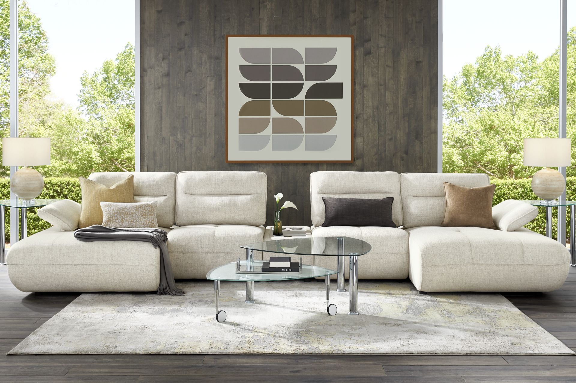 Olympia Linen 5 Pc Sectional - Image 1