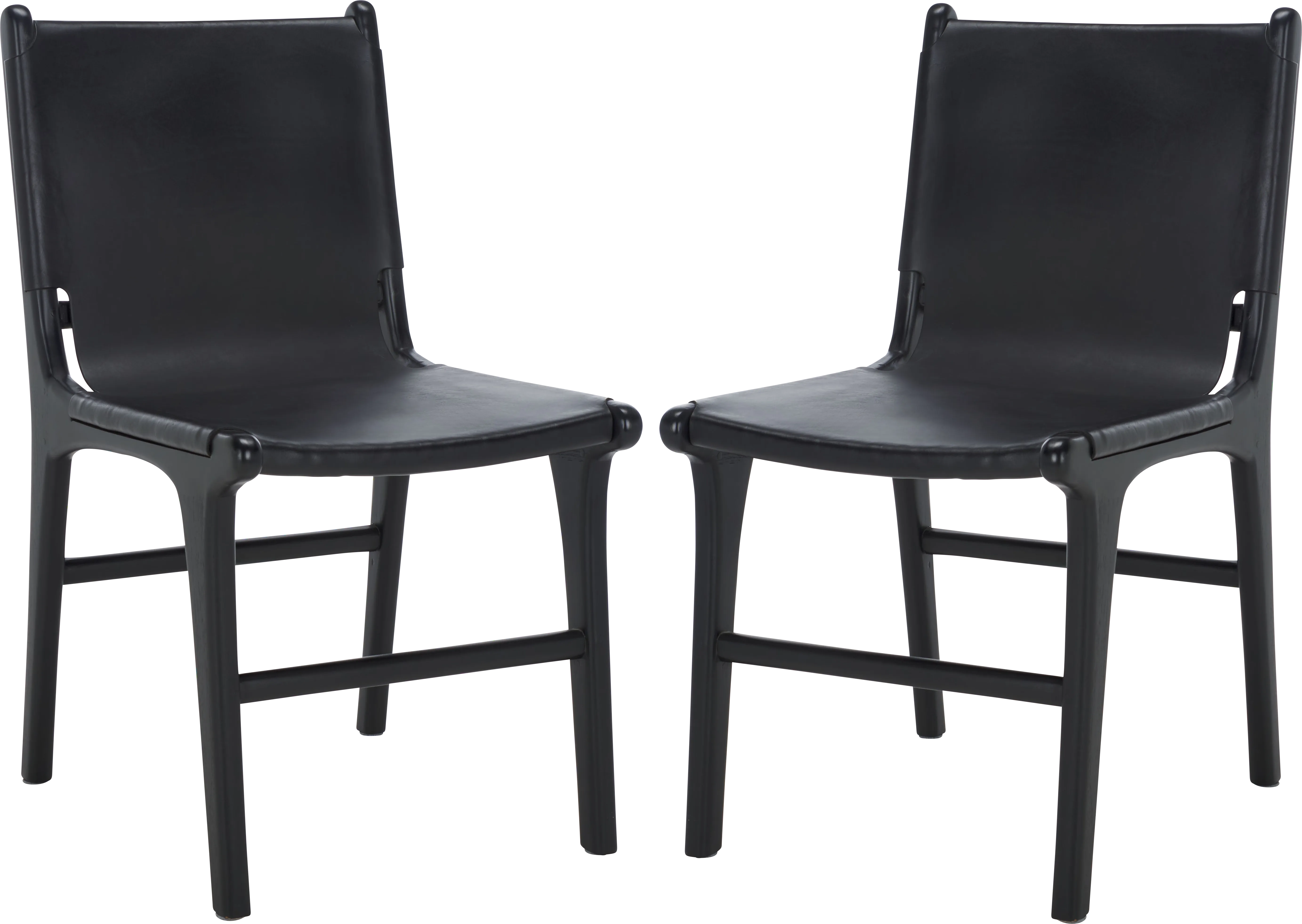 Sunlants Black Side Chairs, Set of 2 - Thumbnail - Image 1