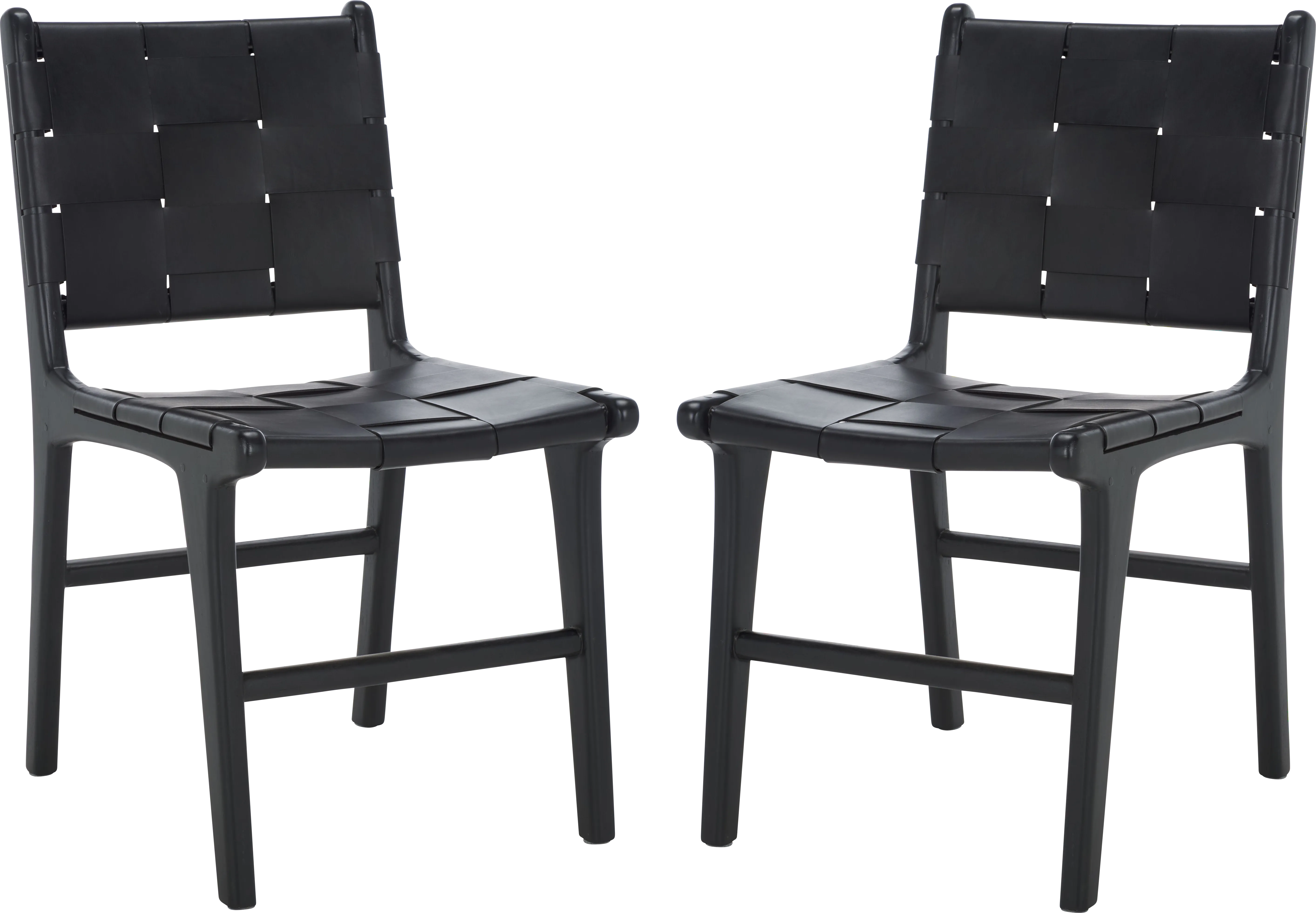 Givernola Black Side Chairs, Set of 2 - Thumbnail - Image 1