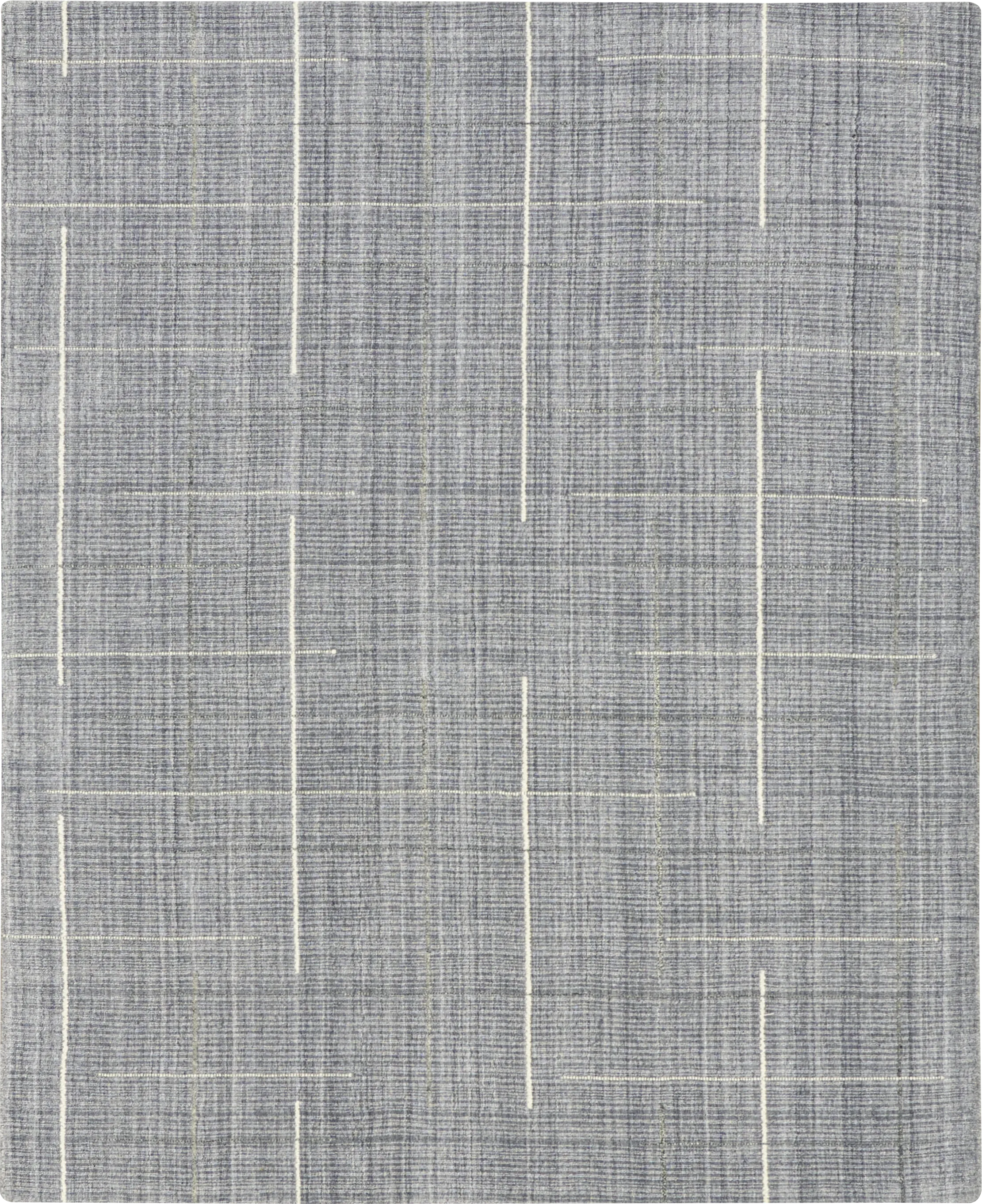 Lattice Mist Denim 7'9 x 9'9 Rug - Thumbnail - Image 1