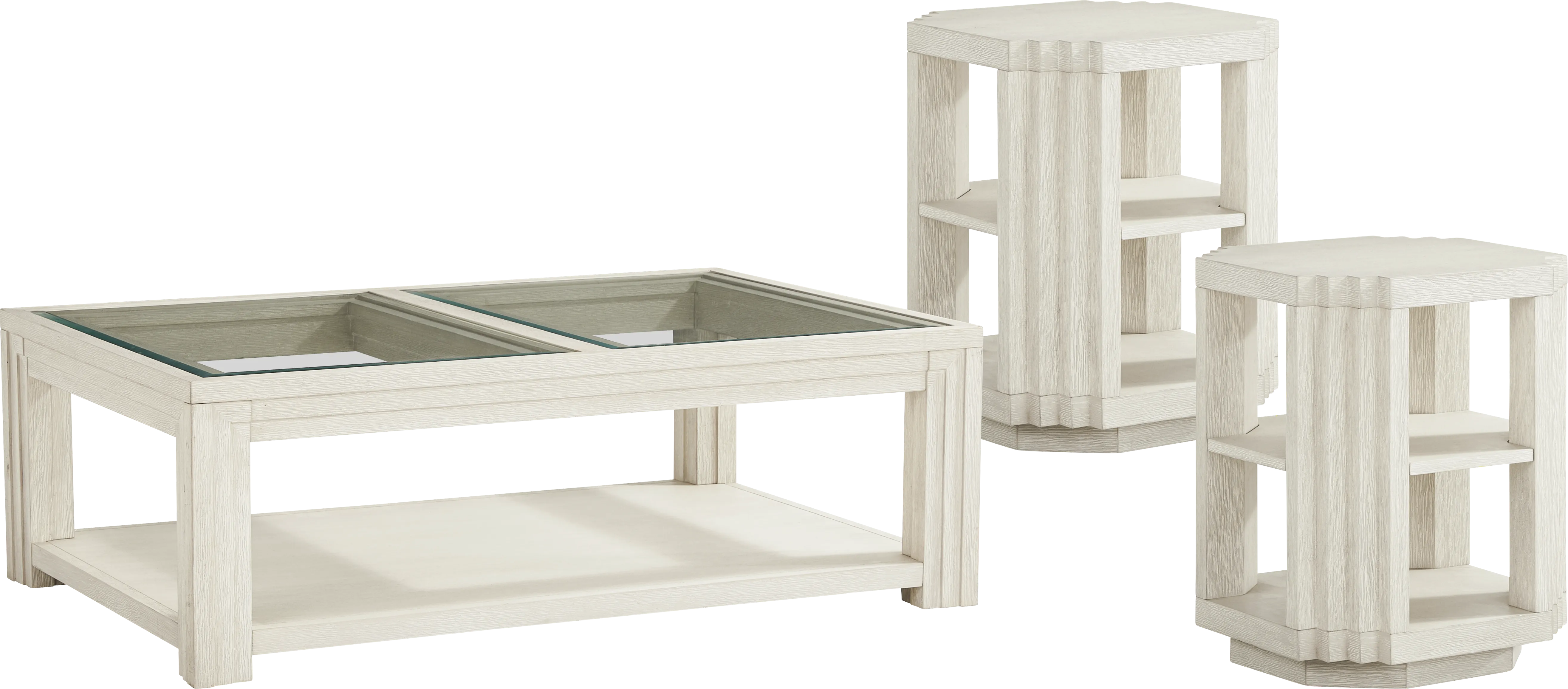Royal Park Ivory 3 Pc Table Set - Thumbnail - Image 1