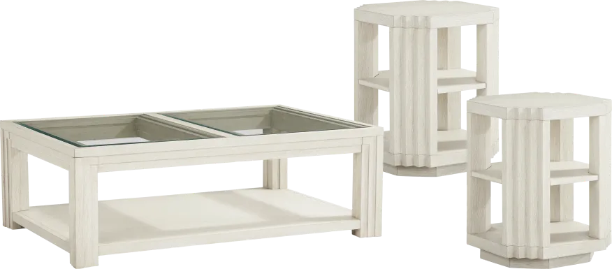 Royal Park Ivory 3 Pc Table Set