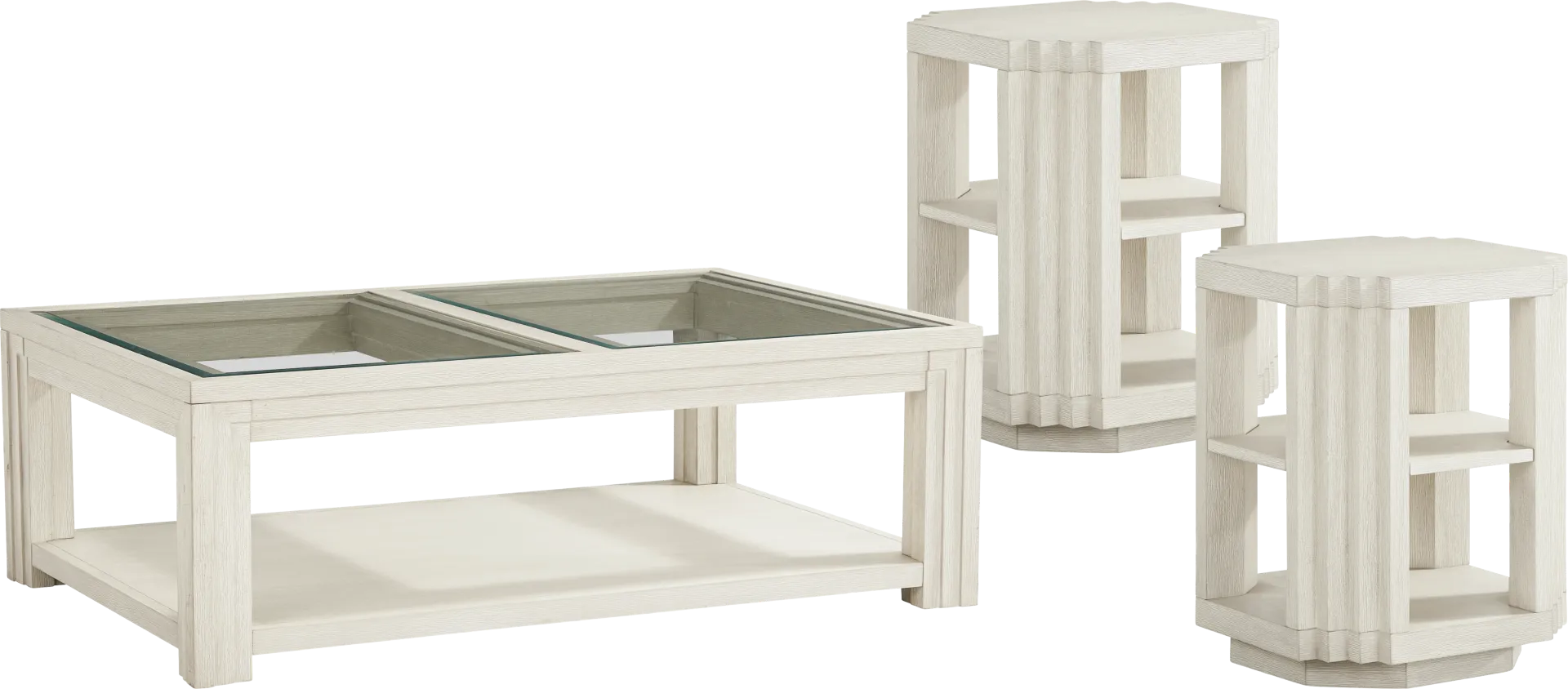 Royal Park Ivory 3 Pc Table Set - Image 1