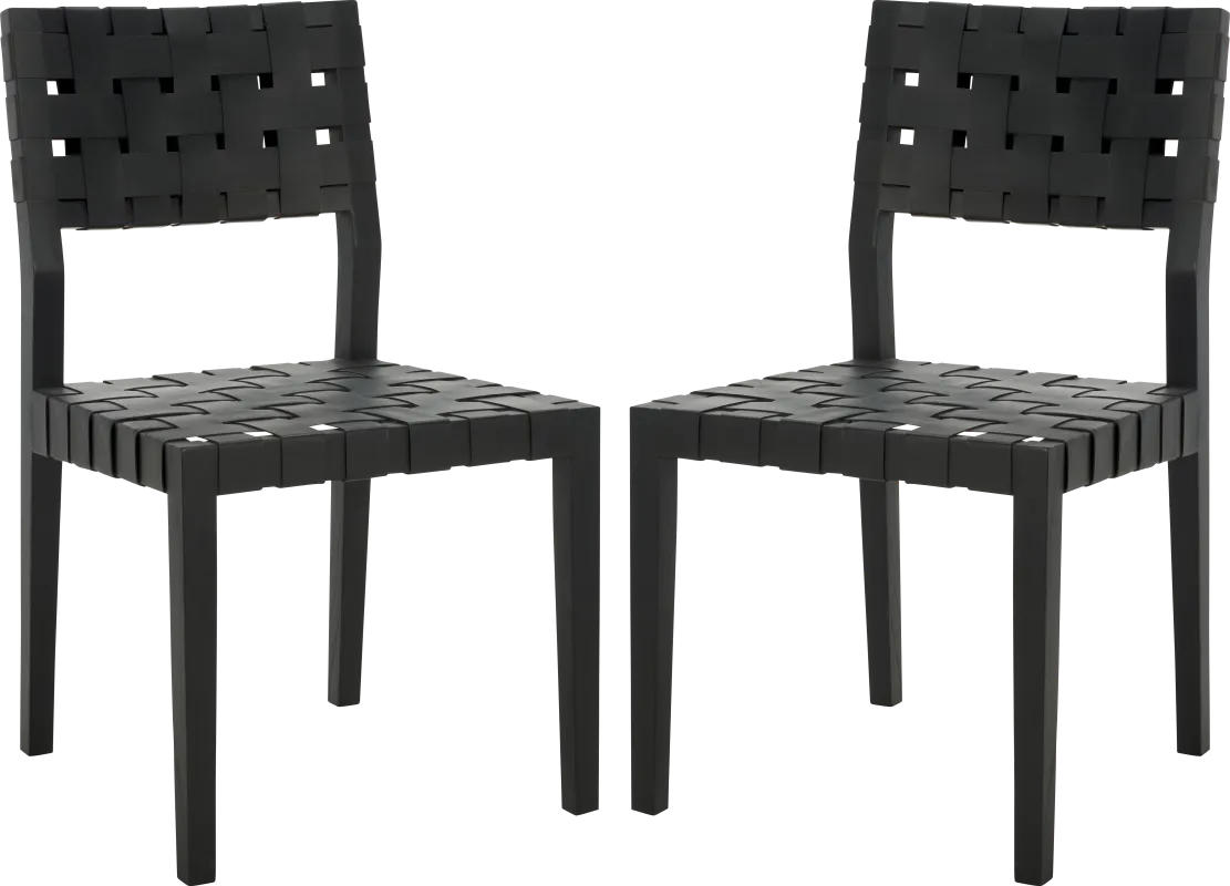 Broader Black Side Chairs, Set of 2