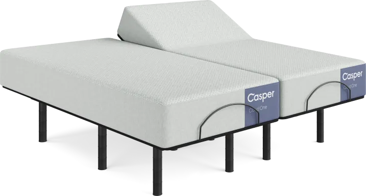 Casper Cloud One Split King Mattress with Head Up Only Base