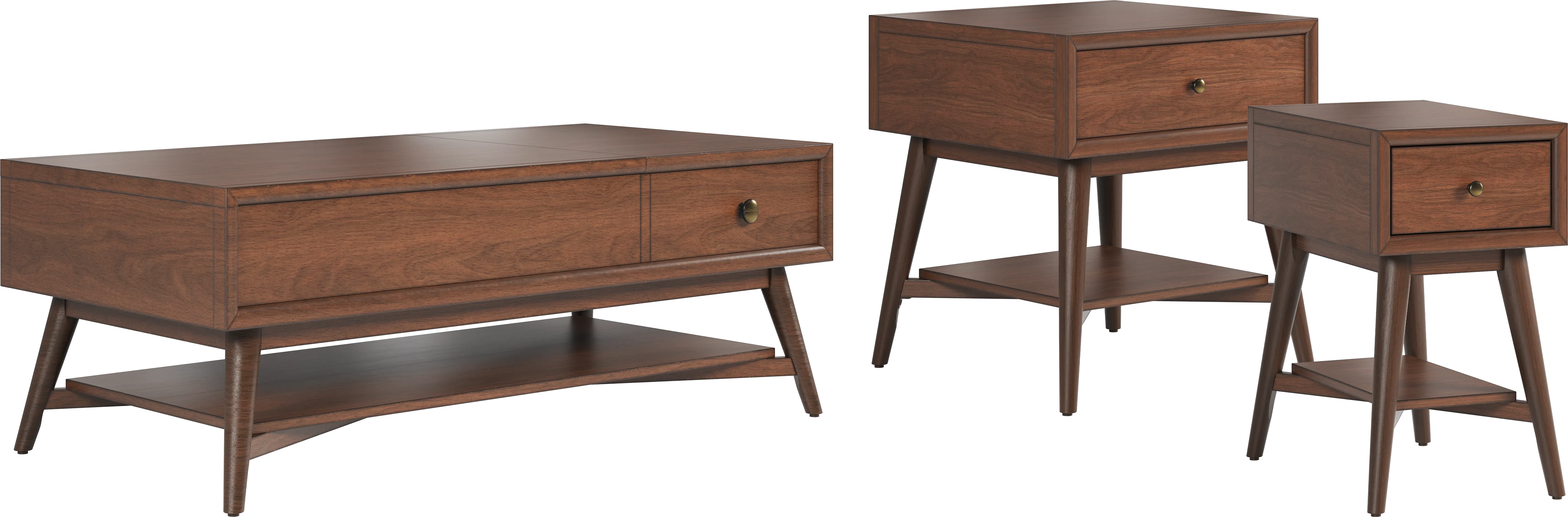 Cassina Way Navy Leather 7 Pc Living Room - Thumbnail - Image 6