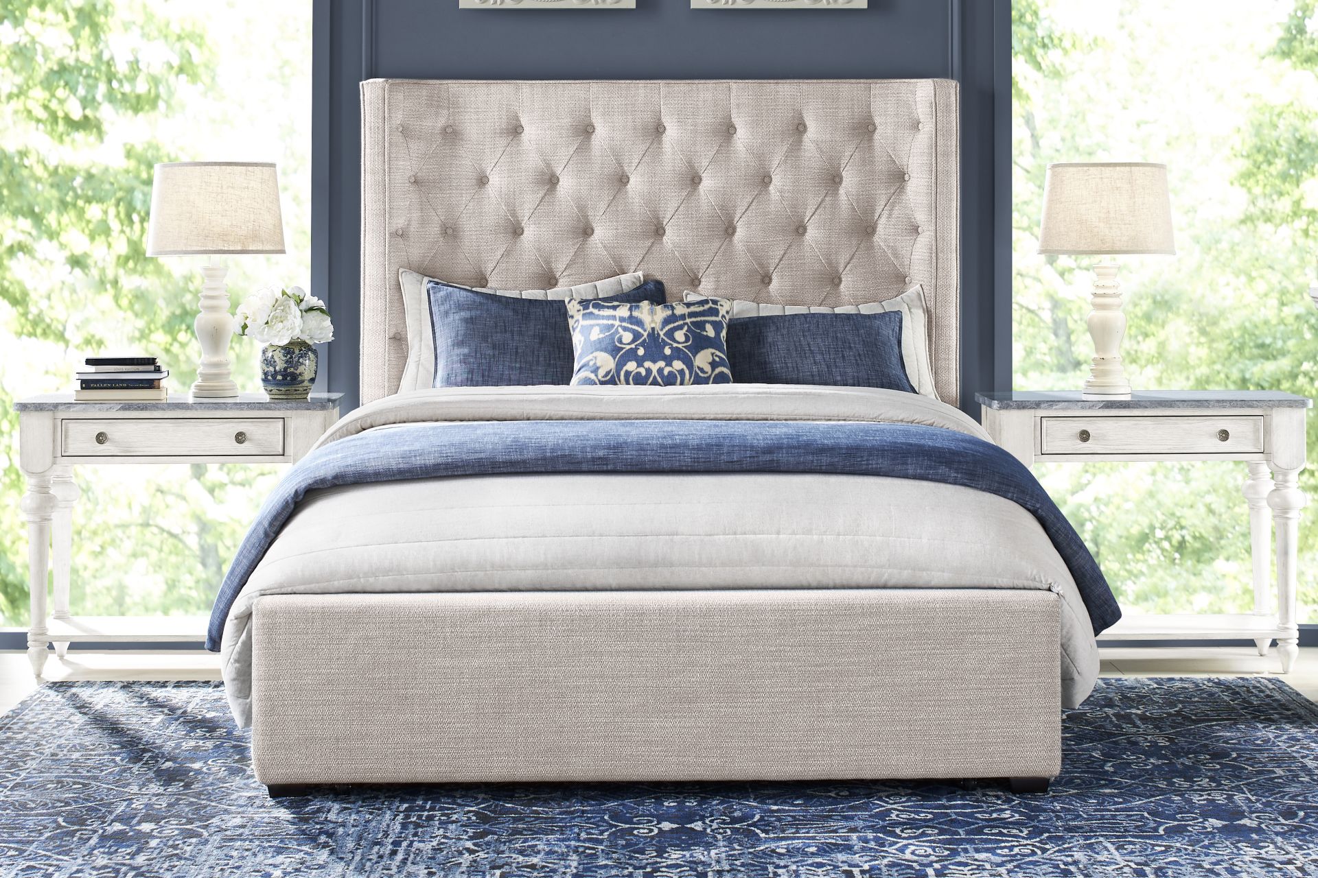 Harlow Hill Taupe 5 Pc King Upholstered Bedroom - Image 1