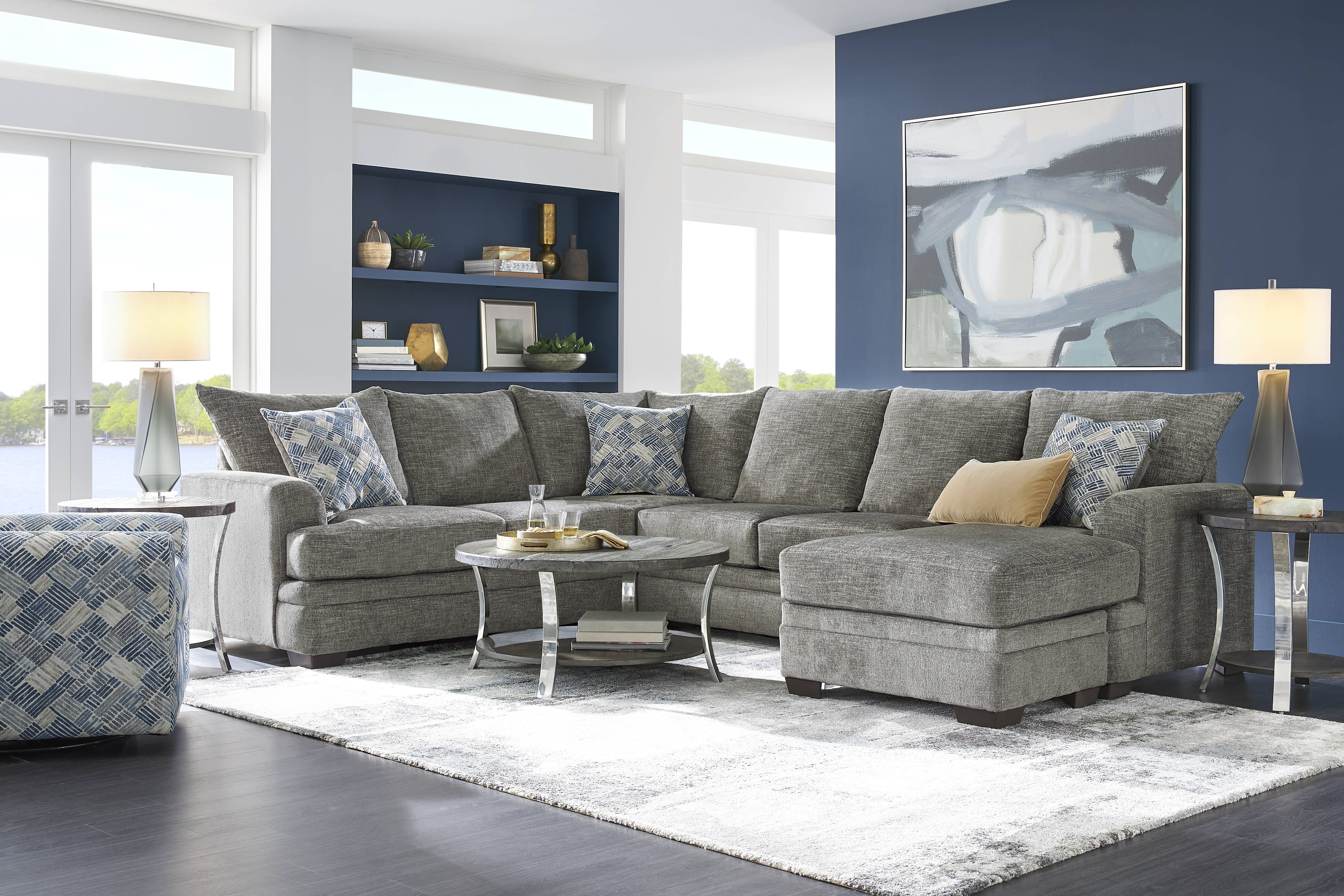 Copley Court Pewter 2 Pc Sectional - Thumbnail - Image 2