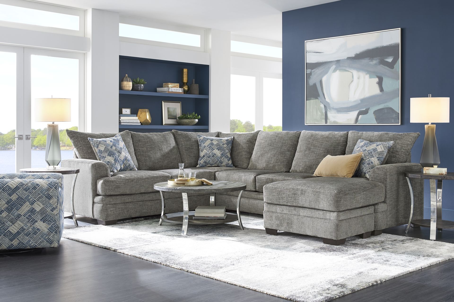 Copley Court Pewter 2 Pc Sectional - Image 2