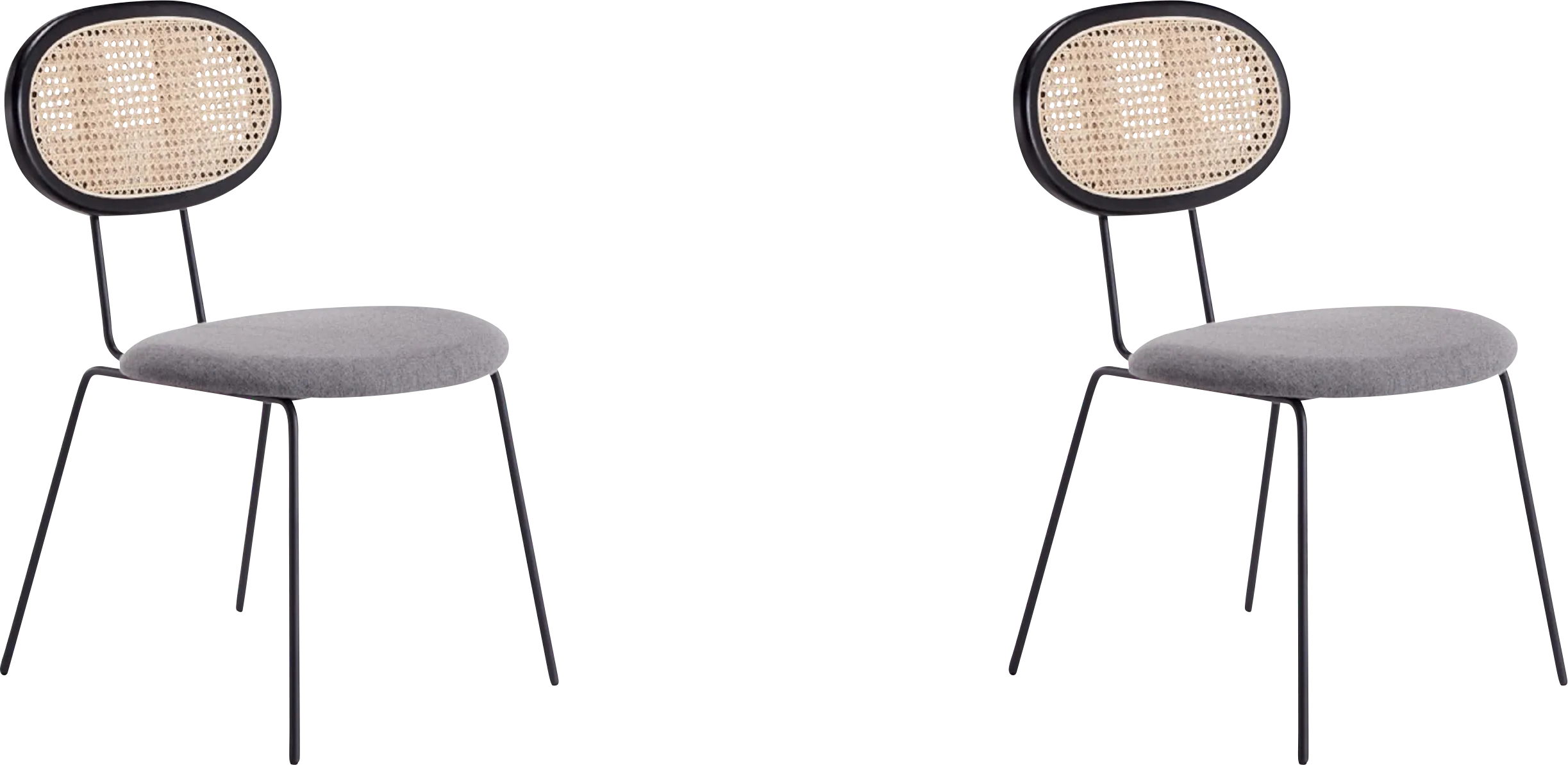 Roseforce Gray Side Chair, Set of 2 - Thumbnail - Image 1