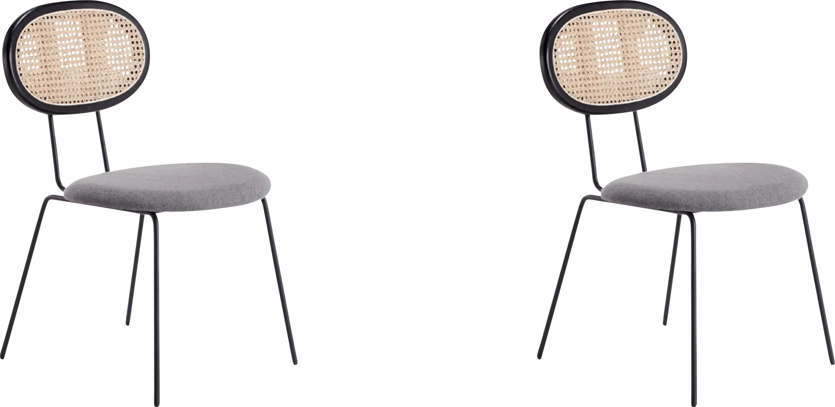 Roseforce Gray Side Chair, Set of 2