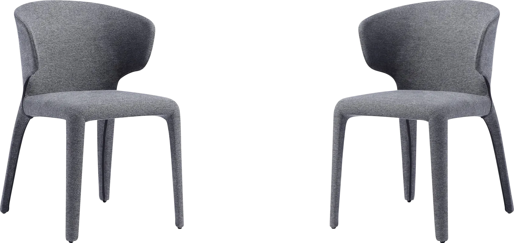 Ravennite II Gray Side Chair, Set of 2
