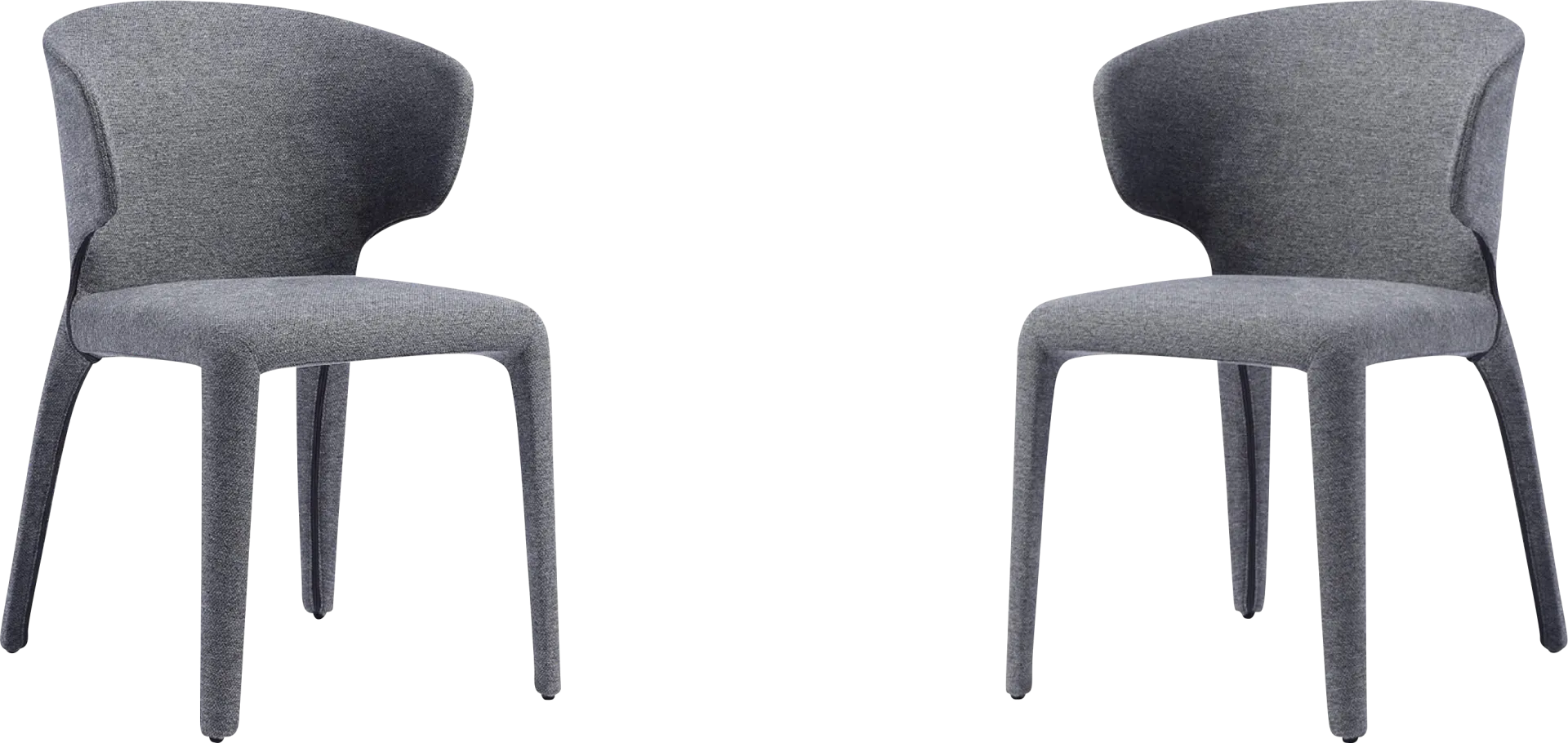Ravennite II Gray Side Chair, Set of 2 - Image 1