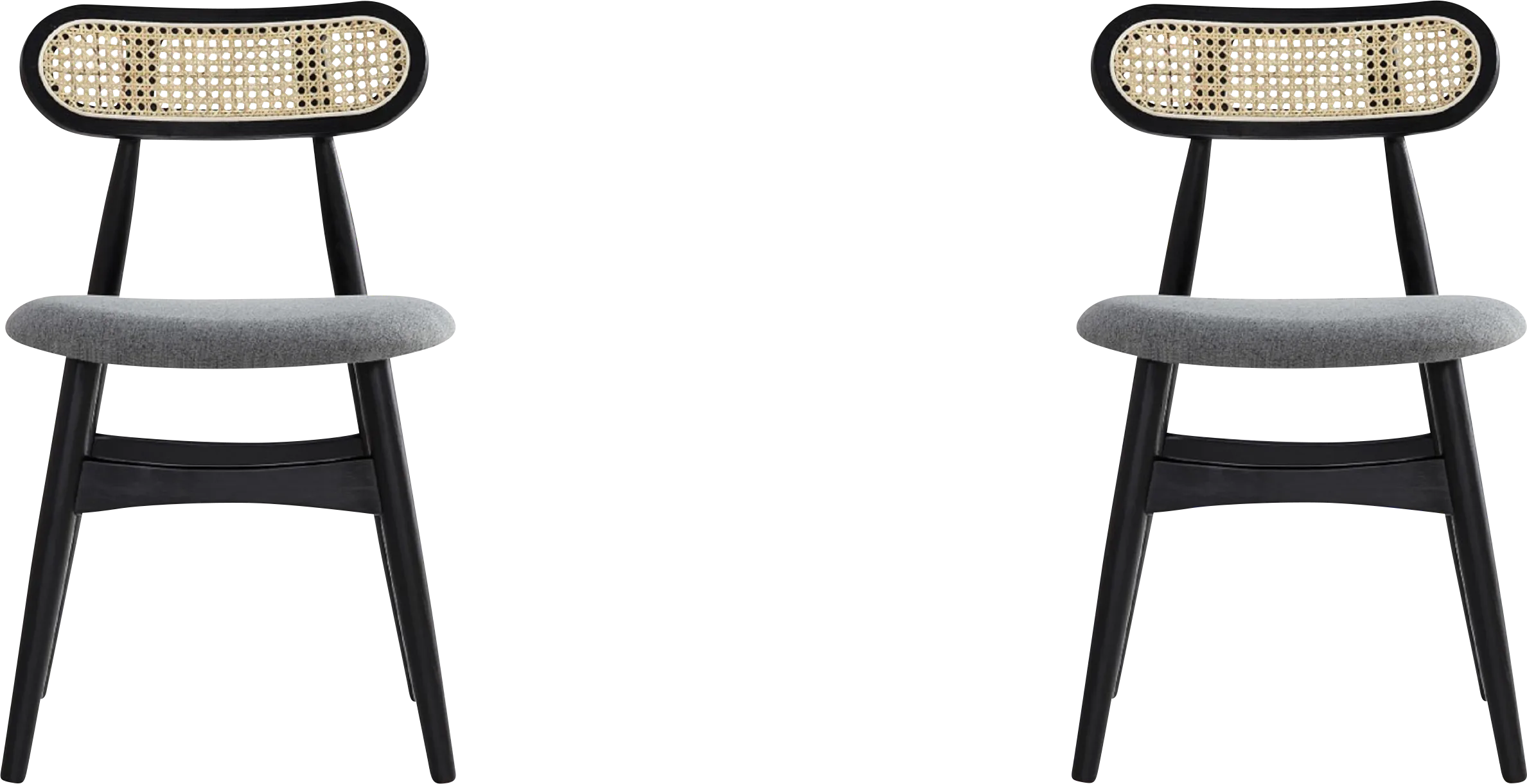 Crowex Black Side Chair, Set of 2 - Thumbnail - Image 1