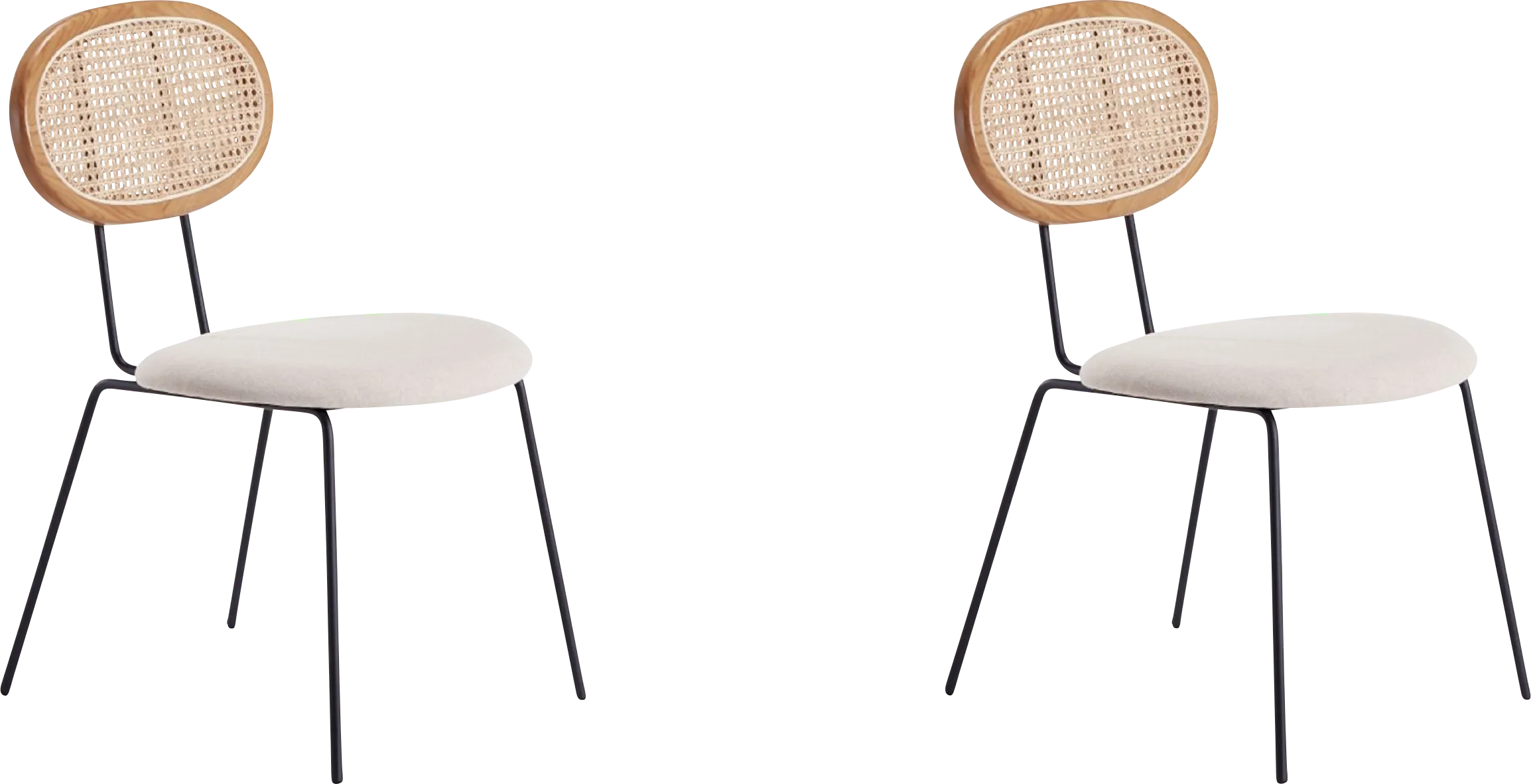 Roseforce Oatmeal Side Chair, Set of 2 - Thumbnail - Image 1