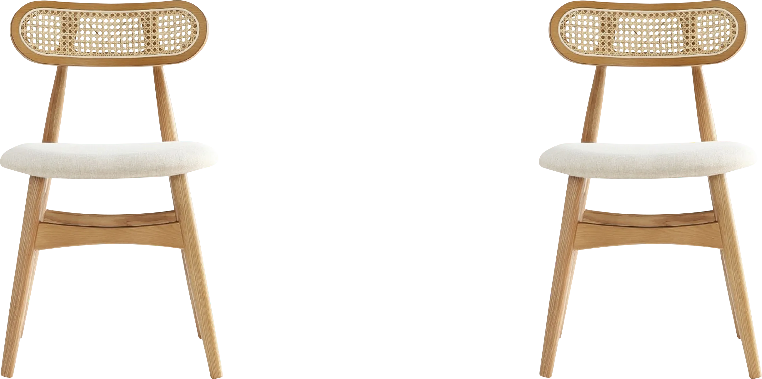 Crowex Natural Side Chair, Set of 2 - Thumbnail - Image 1