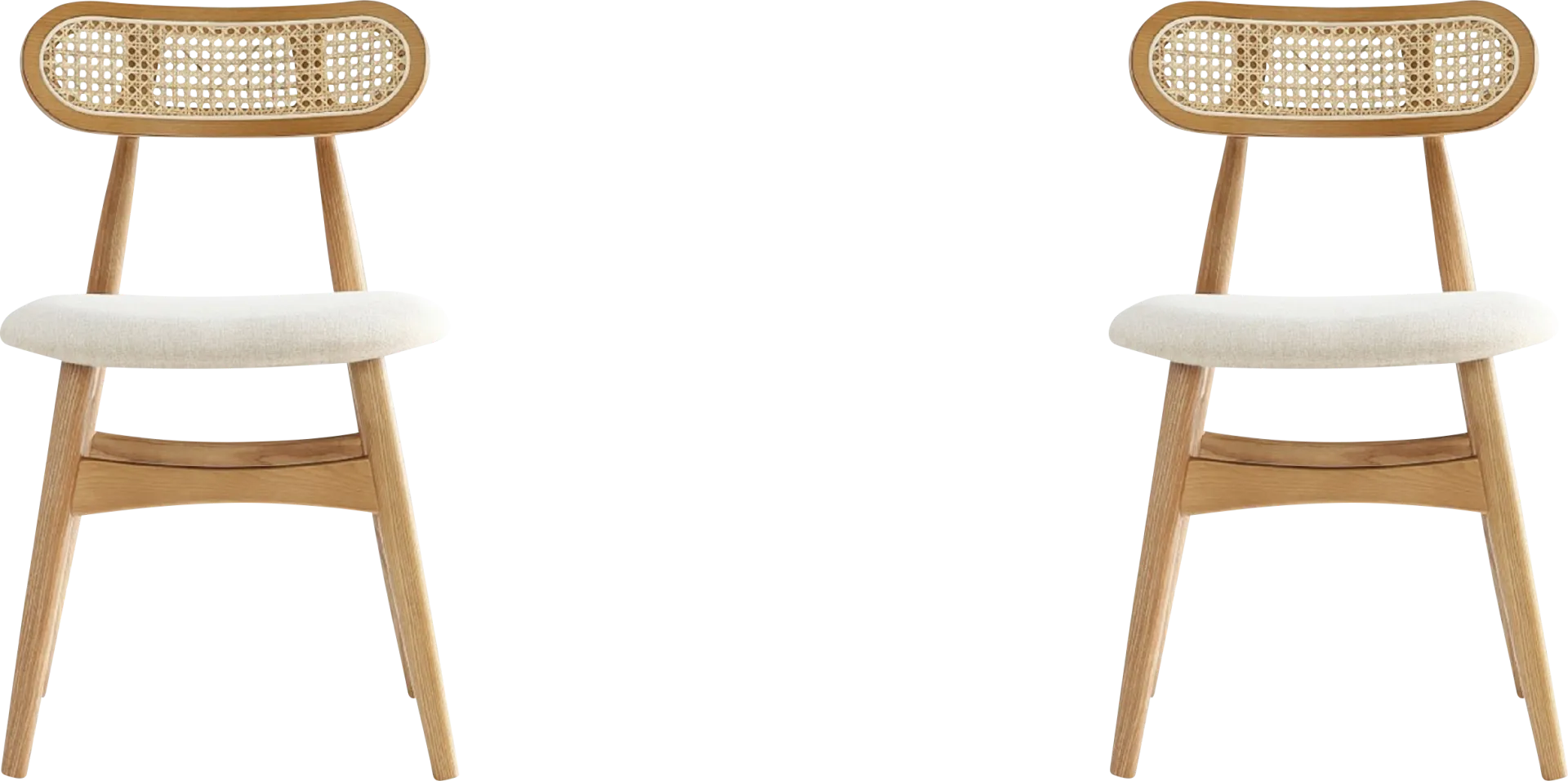 Crowex Natural Side Chair, Set of 2 - Image 1