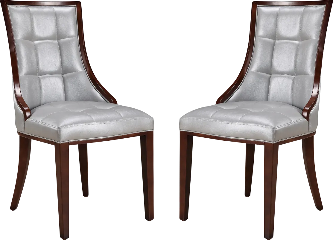Cahabay Silver Side Chair, Set of 2
