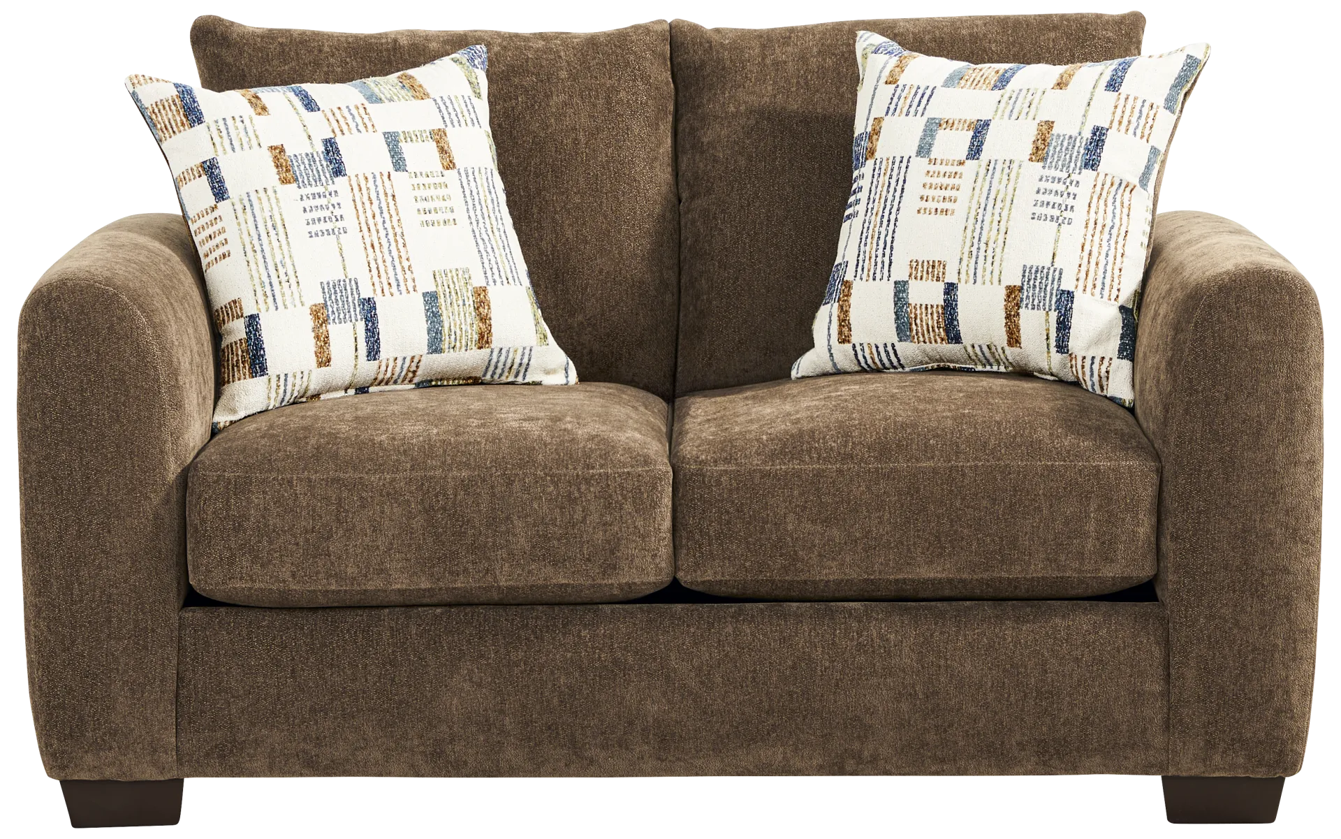 brown loveseat