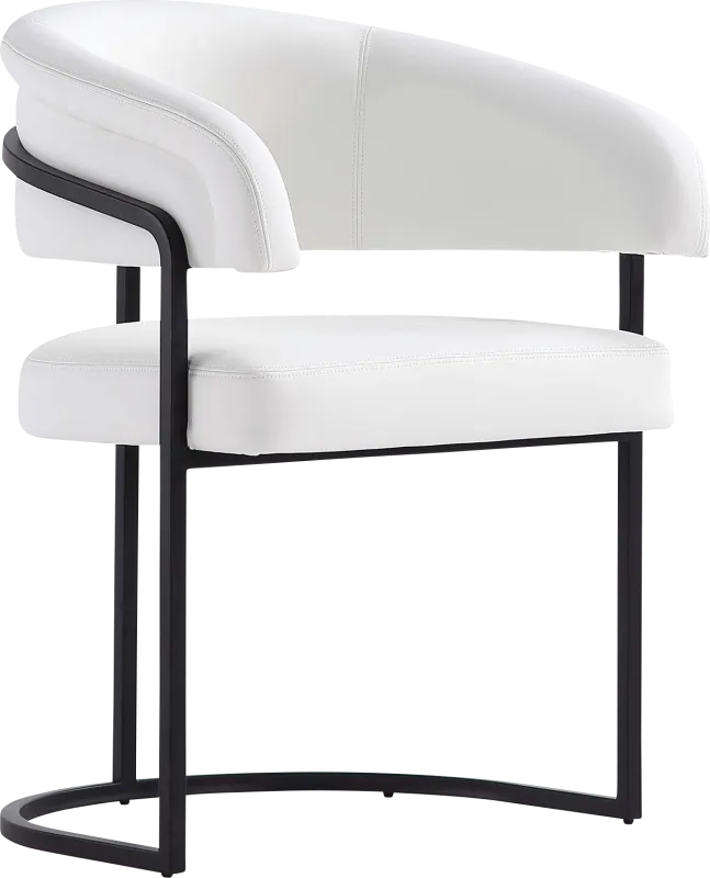 Absalom White Arm Chair