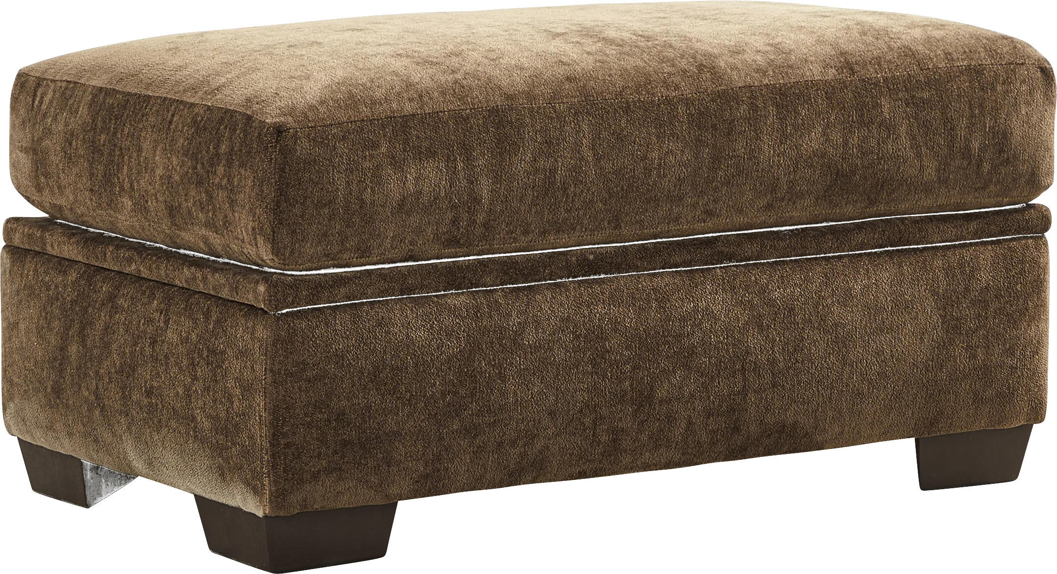Chamberlain Brown Ottoman - Thumbnail - Image 1