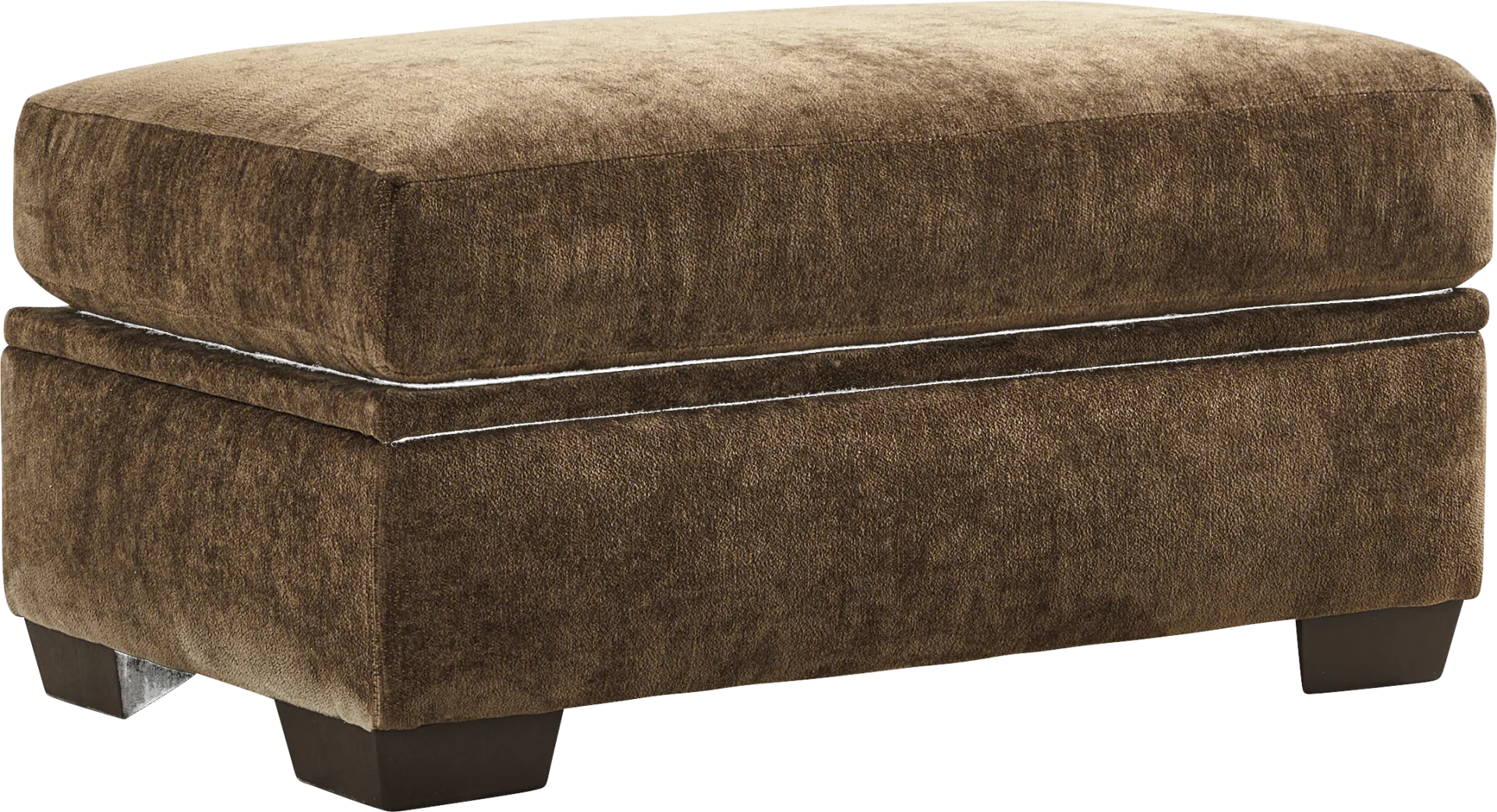 Chamberlain Brown Ottoman - Image 1