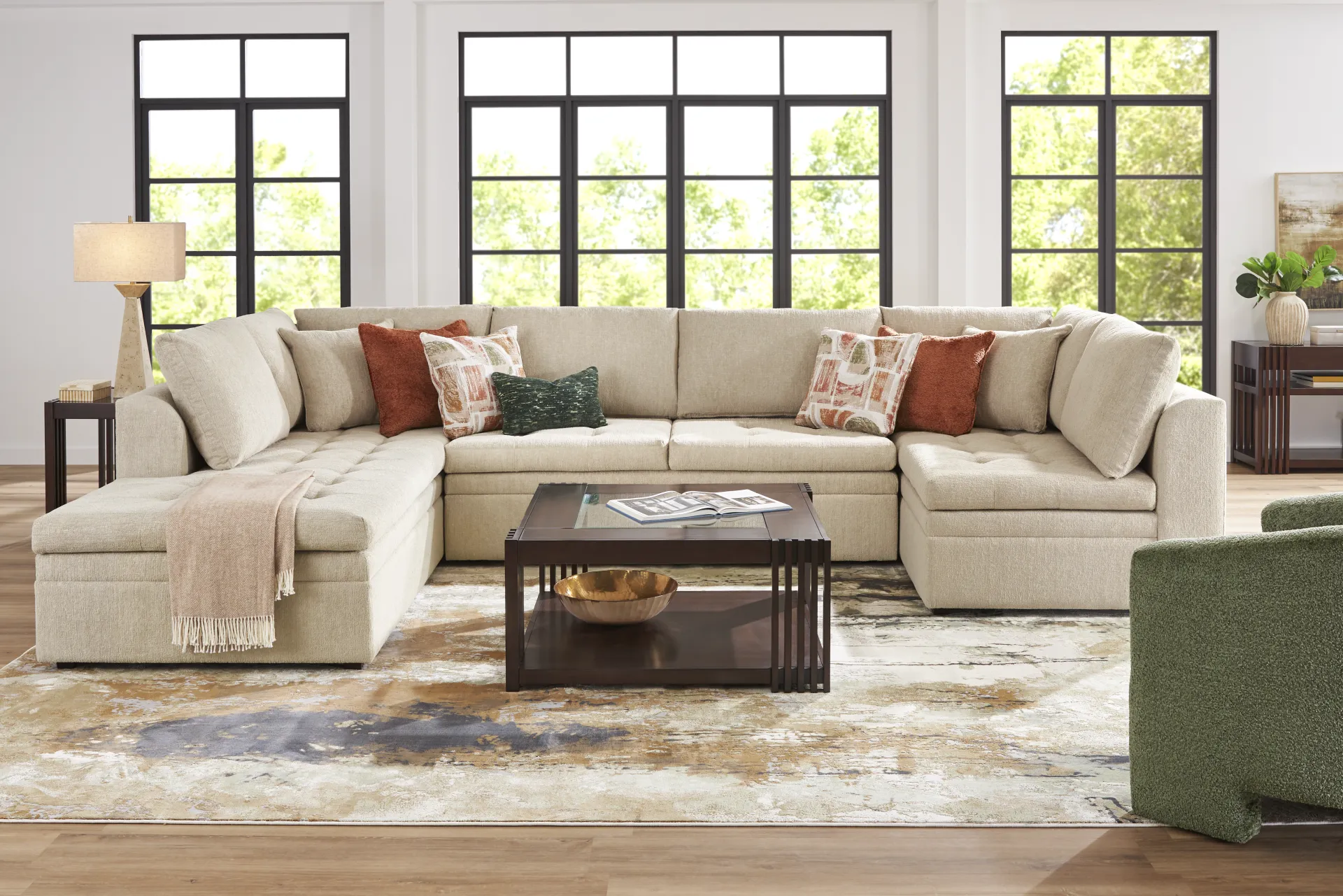 Sheridan Place Putty 3 Pc Sectional - Image 1