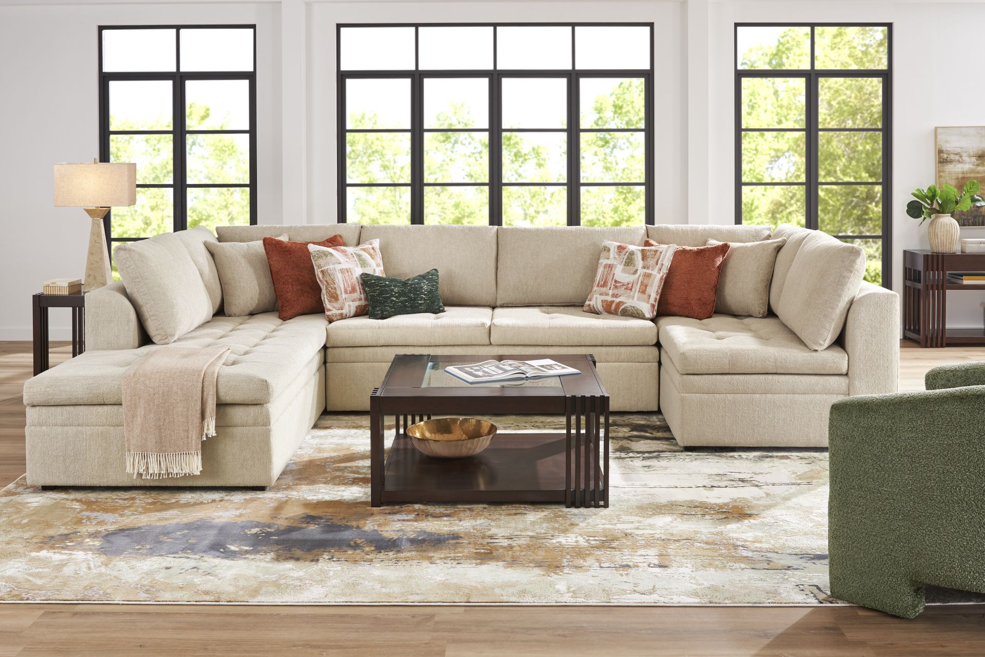 Sheridan Place Putty 3 Pc Sectional - Image 2