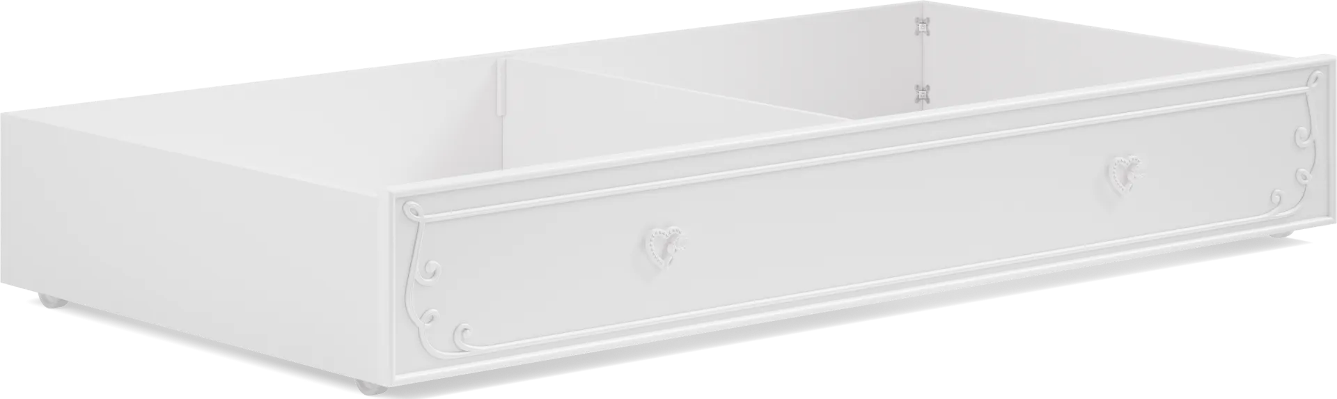 Disney Princess White Twin Storage Trundle