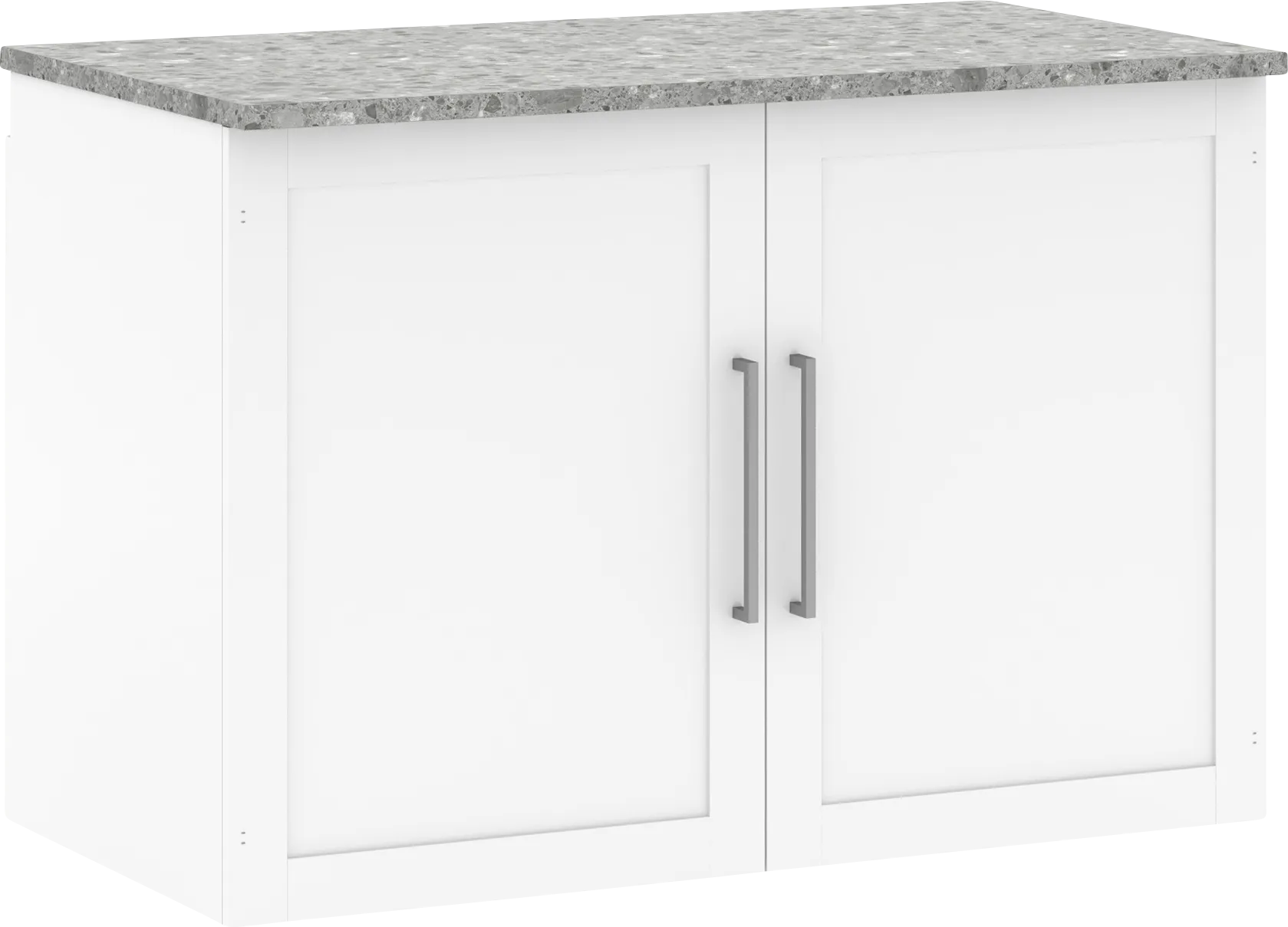 Smartwaven White and Gray Storage Cabinet - Thumbnail - Image 1