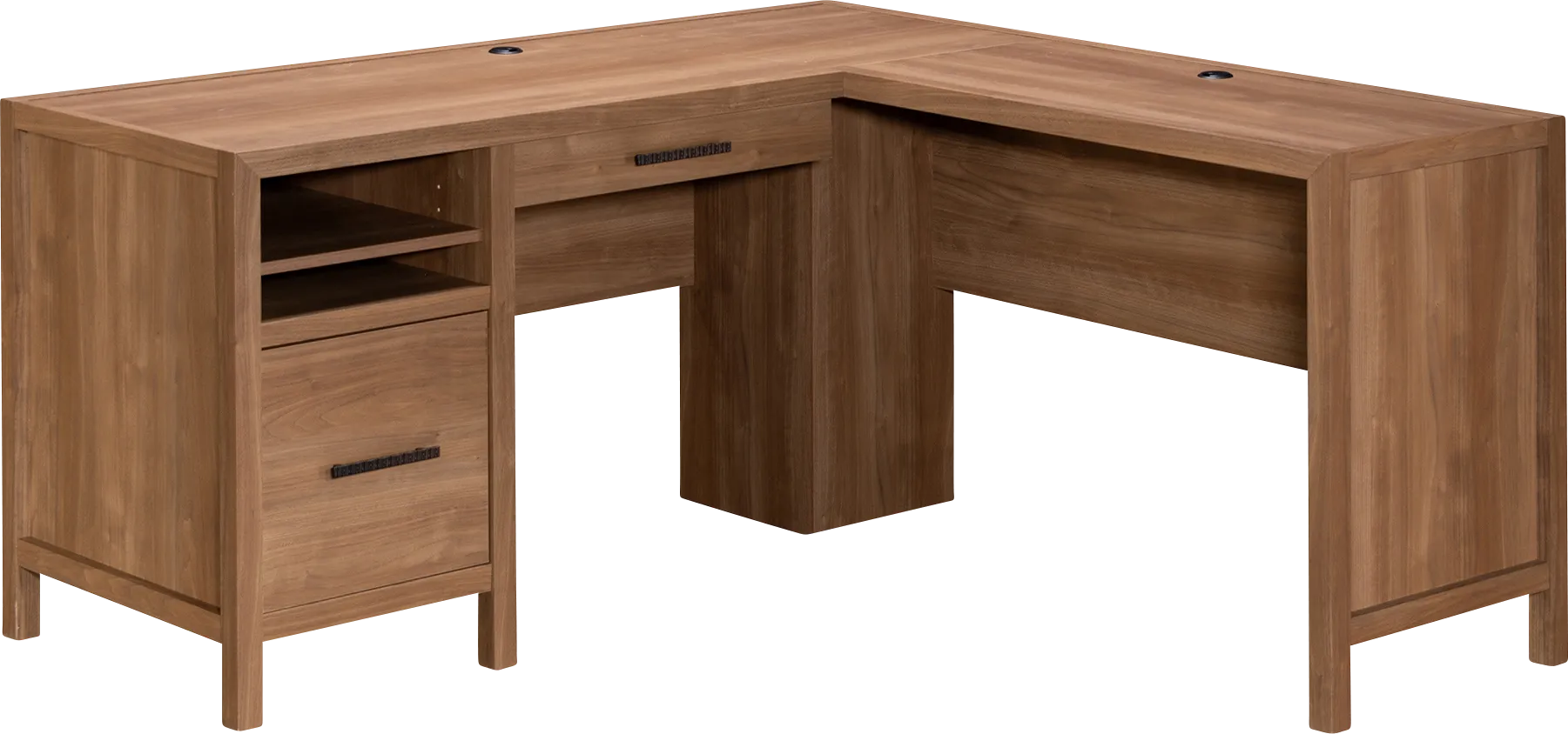Riddlelife Brown L-Desk - Image 1