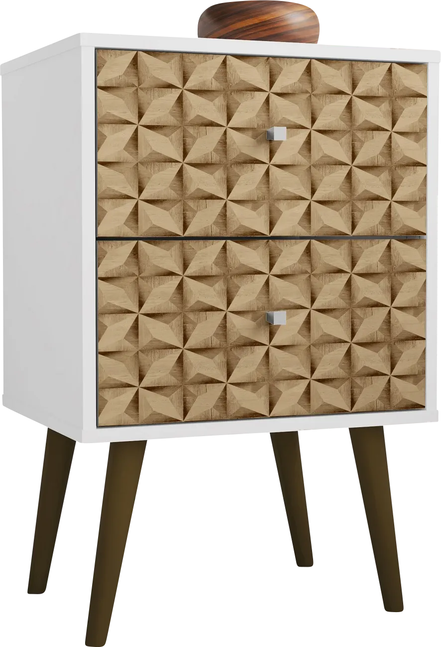 Wavefruit White Nightstand - Image 1