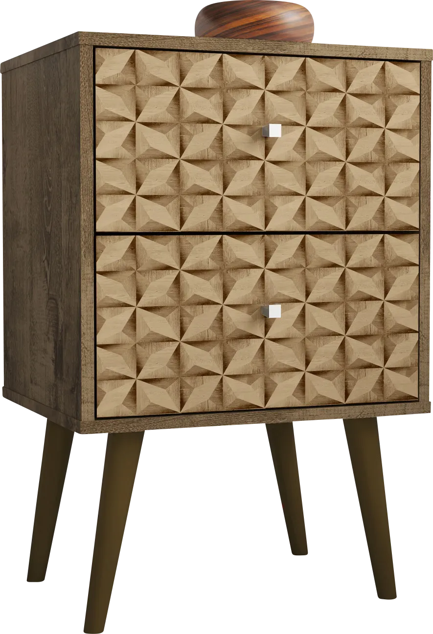 Wavefruit Brown Nightstand - Image 1