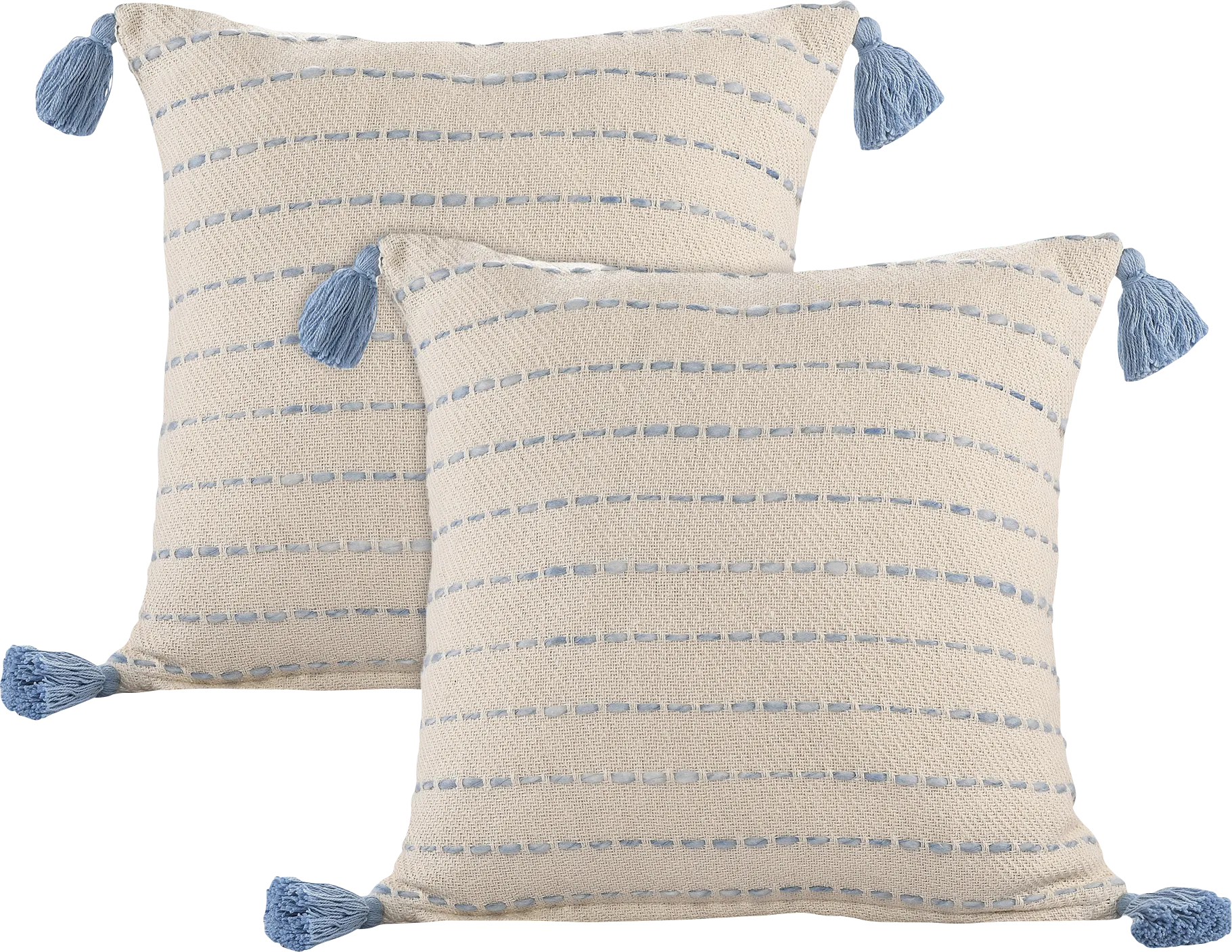 Dorath Blue Pillow, Set of 2 - Thumbnail - Image 1