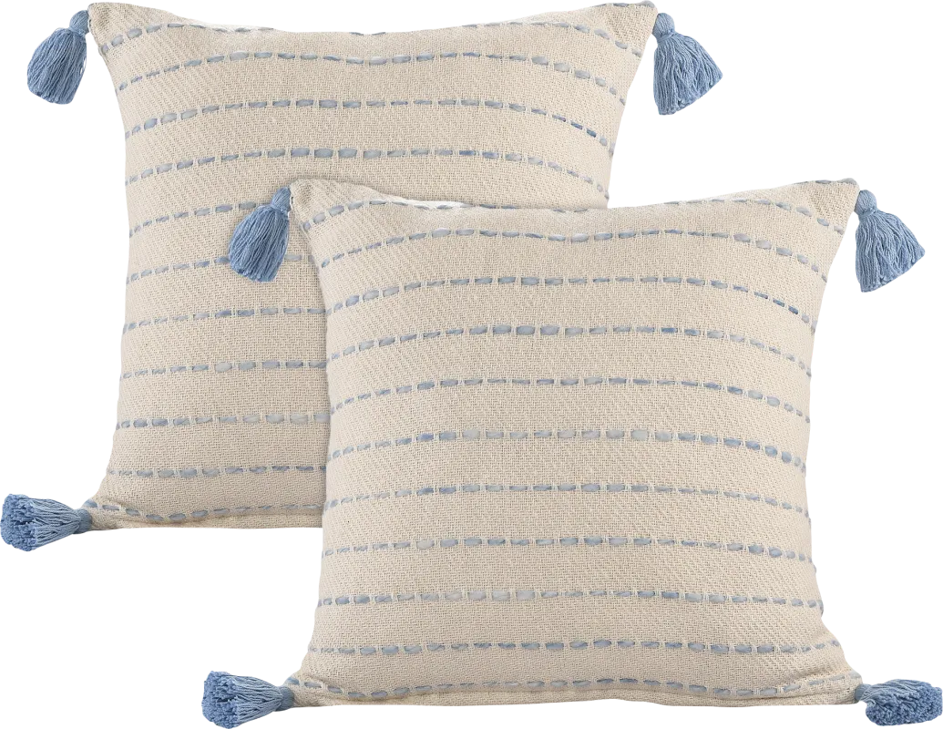 Dorath Blue Pillow, Set of 2