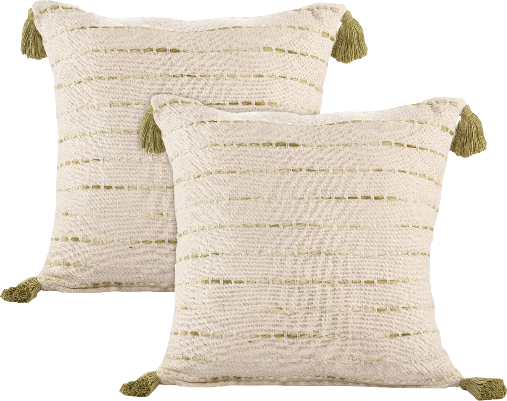 Dorath Olive Green Pillow, Set of 2