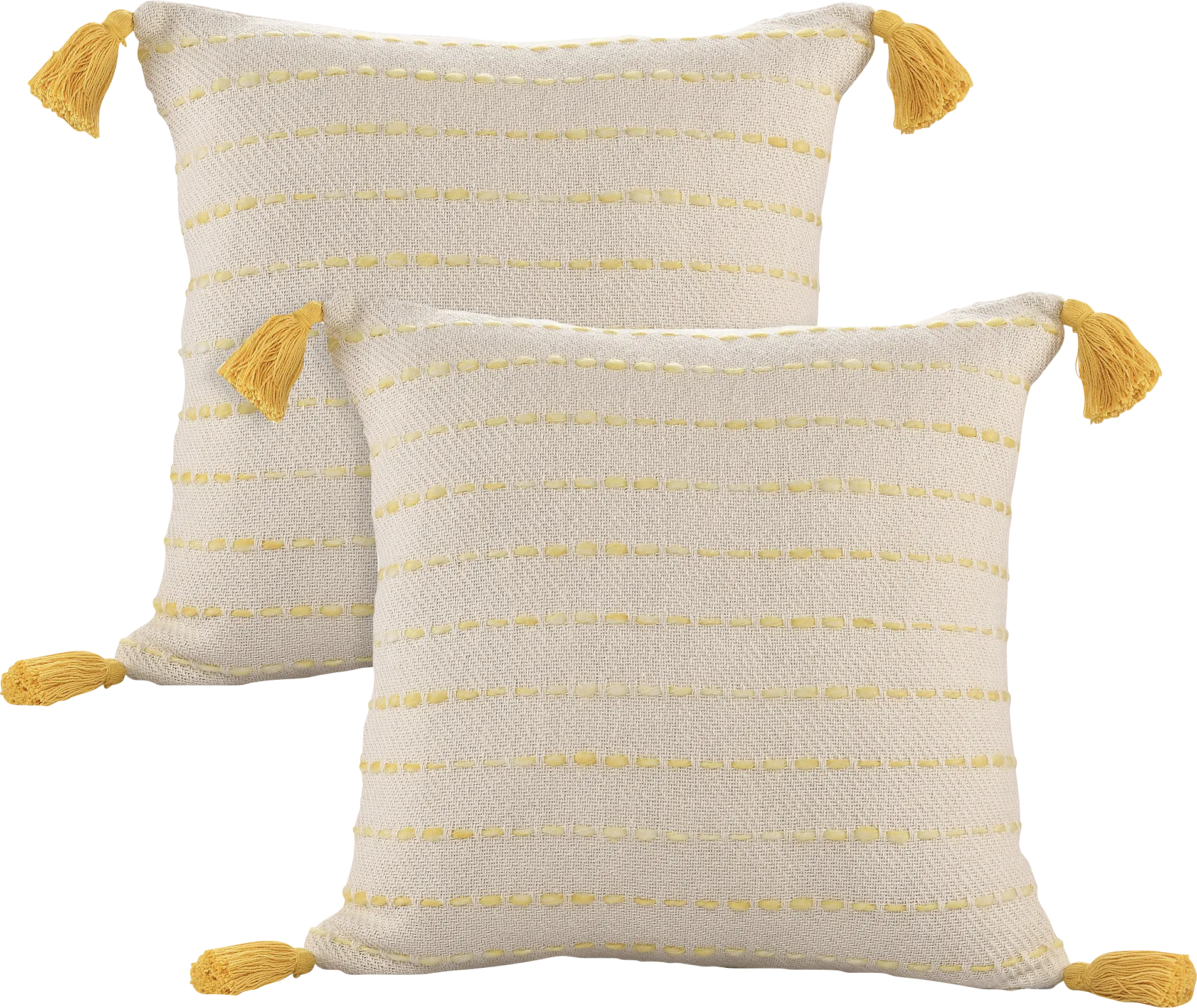 Dorath Yellow Pillow, Set of 2 - Thumbnail - Image 1
