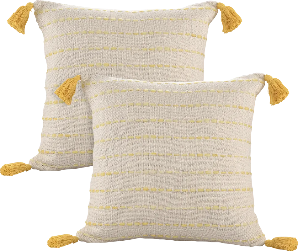 Dorath Yellow Pillow, Set of 2
