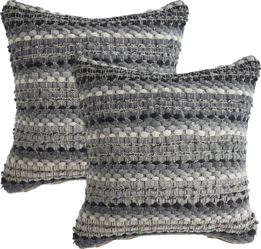 Najeeb Gray Pillow, Set of 2