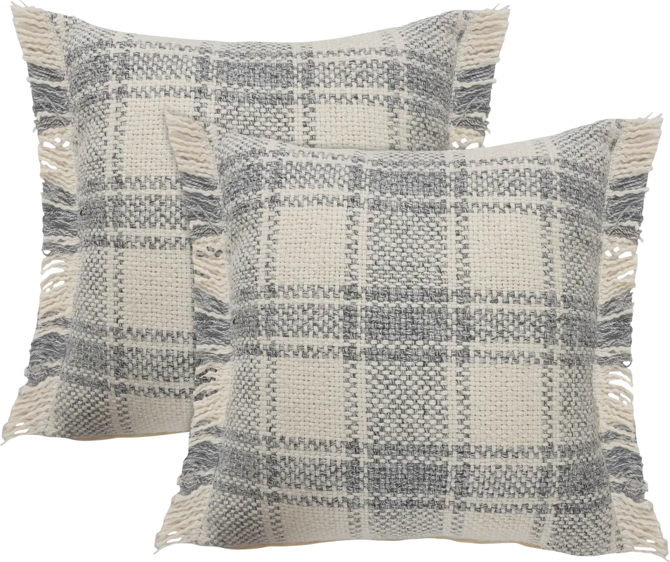 Rangan Gray/Cream Pillow, Set of 2